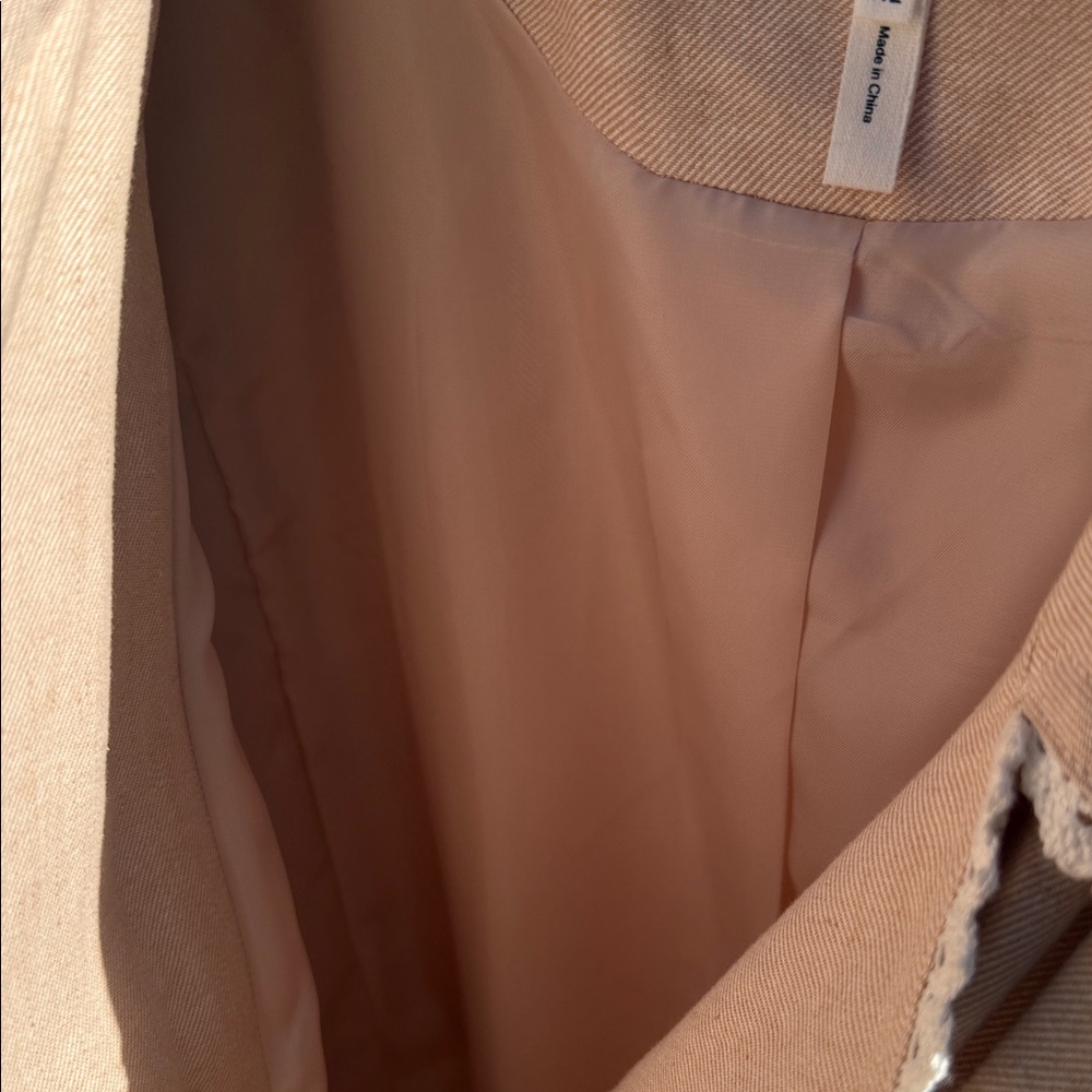 Avec Les Filles Pink Trench Coat with White Accents - Picture 7 of 9